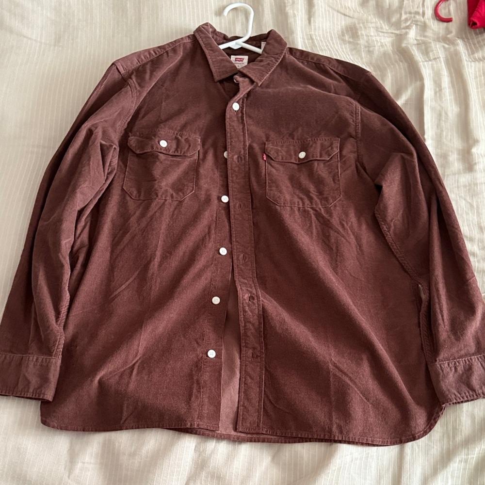 Levi's Men's Dark Brown Casual Button Down Shirt